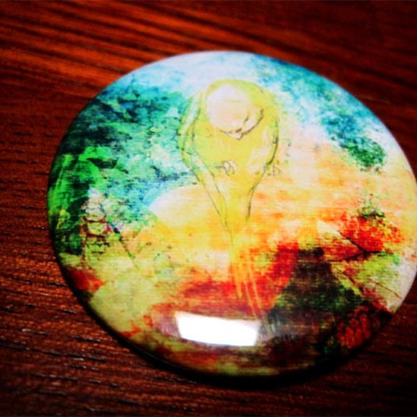 tin badge "See the planet lay down"
