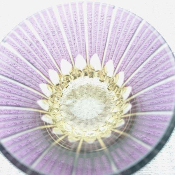 切子 ガラス　ぐいのみ　「輪菊」