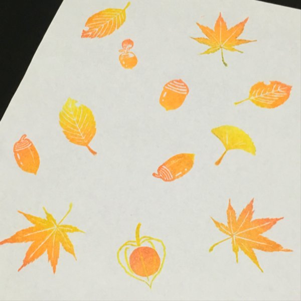 【ハンコ】紅葉、ほおずき、どんぐり。選べる秋のハンコセット