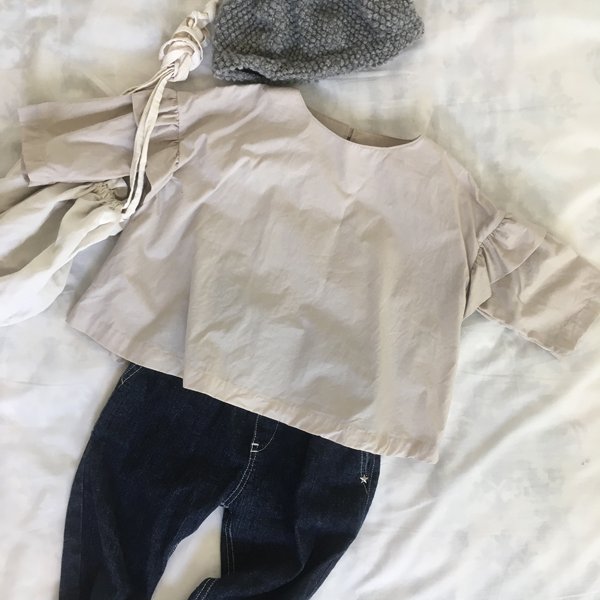 kid  cotton  bloues --beige ---   100