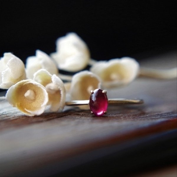 ルビー  cherry  pink の指輪 /宝石質AAA /sv925/ゴールドカラー
