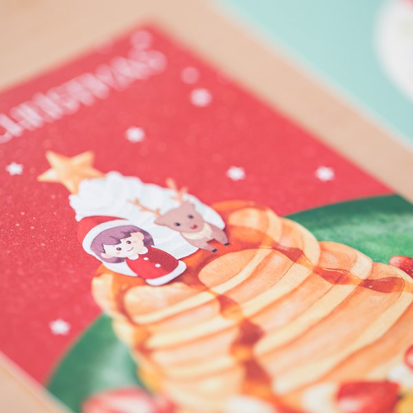 クリスマスカード　お菓子のポストカード　2枚セット　Merry Christmas