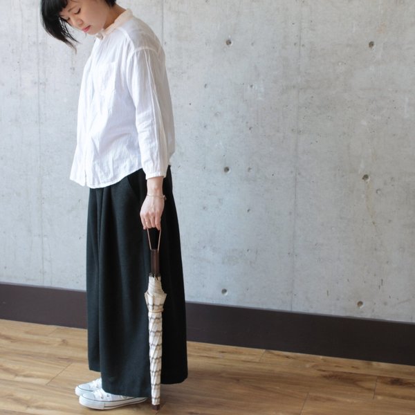 maxi-length pants ／ black ▷