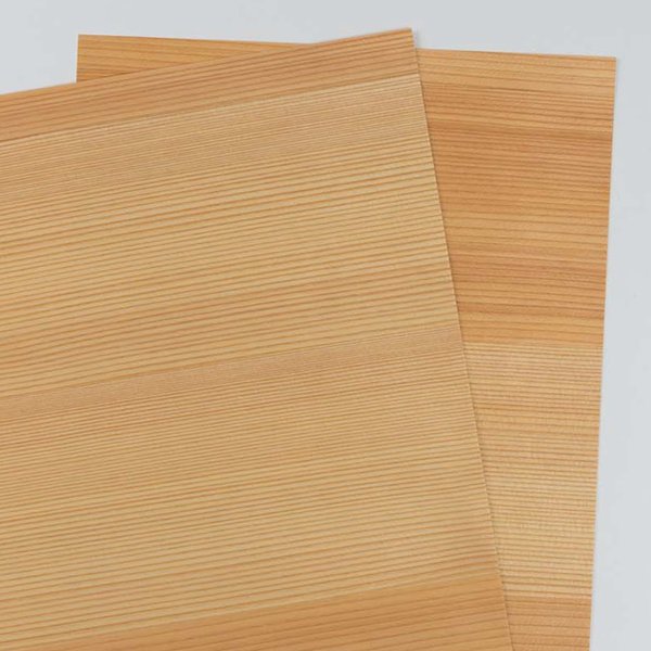木の紙2枚A4サイズ（両面木 / 木目：横）インクジェットプリンター・レーザープリンター兼用