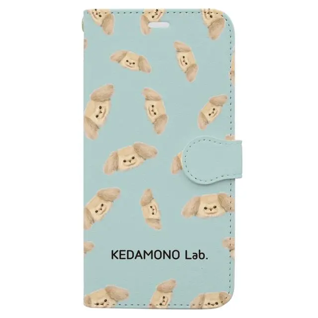 〈KEDAMONO Lab.〉手帳型スマホケース 王さん