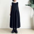 ジャンパースカート * Rayon Linen Black *