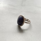 作品#032 blue marble mini ring (B)