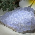 作品チベット産✨　ブルー　フローライト　クラスター　蛍石　ラフストーン　原石
