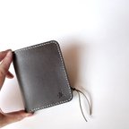 作品Middle wallet mini  Olive本革 二つ折り財布 ウォレット オリーブ 