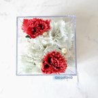 作品母の日のBOX 布花のカーネーション