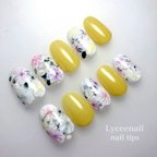 作品【オーダー】ネイルチップ　お花　ニュアンスネイル　パステルカラー　春　