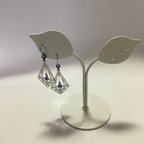 作品🔹ひし形風ピアス/イヤリング*青のスワロフスキー