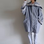 作品ジップセーラー カデットコート/ コットン ポプリン 【 スチールグレー 】 / zip sailor collar cadet coat / cotton【 steel gray 】