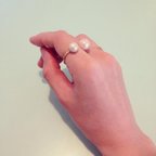 作品【nemon】Cotton pearl W ring
