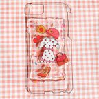 作品"赤い水玉模様のワンピース"iPhoneケース