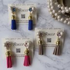 作品送料無料　限定petit tassel bijou ピアス/イヤリング　（タッセル　クリスタル　ビジュー）