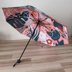 作品日傘 雨傘 折りたたみ傘 ３つ折り傘 骨8本 リボン付き 晴雨兼用 完全遮光 UVカット UPF50 マルチカラー2