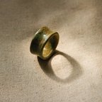 作品chiso ring #0512282【陶器リング　やきもの　指輪　陶器アクセサリー　陶器ジュエリー　練り込み　セラミック　セラミックリング　一点もの　マーブル　金属アレルギー　金アレ対応】