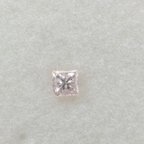 作品ピンクダイヤモンド0.136ct【鑑定書付】プリンセスカット