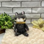 作品『歌舞伎顔のにゃ〜ごฅ(´꒳ `ฅ)ꪆ』世界で１匹のあみぐるみねこちゃん(アメショ)❤️