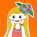 作品オリジナルイラスト　お花ちゃん