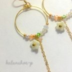 作品小花のフープピアス