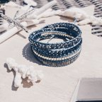 作品Vintage Blue Bracelet ♢ ビーズ ラップブレスレット 