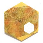 作品【オーダー展示】「はちみつ」六角形木製パネル