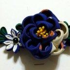 作品つまみ細工花クリップ Tsumami zaiku flower clip