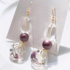 作品purple hook pierce / earring