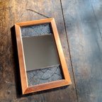 作品昭和型板ガラスの鏡−メロン−