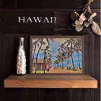 作品【送料無料】南国の風景☆HAWAII No.222                       フレーム付    A4サイズ