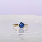 作品カイヤナイトのリング　Minette☆ RING046    ❤︎  天然石  ❤︎ Silver925 18KGP ❤︎  11号 指輪