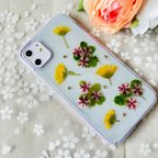 作品【ほぼ全機種対応スマホケース❁】押し花スマホケース NO.515 押し花＆レジン