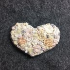 作品リボン刺繍ブローチ