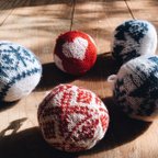 作品【手作り】毛糸のクリスマスボール