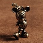 作品真鍮 ねずみ キーホルダー (キャラクター）ネズミ 鼠 マウス ブート キーリング 面白グッズ テーマパーク 遊園地 ブラス ゴールド
