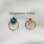 作品つぶつぶpierce/earring　turquoise color