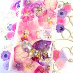 作品hina1102様ご注文品♡押し花スマホケース