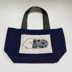 作品モルモット 刺繍 ランチトートバッグ②