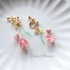 作品チューリップ🌷とミモザのイヤリングorピアス