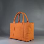 作品yumeko415様専用  Mサイズ 単色オレンジ   帆布トートバッグ 