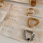 作品【Lulu Mina】stone chain ring[gold]