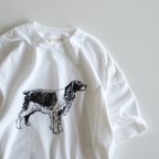 作品GW企画【〜5/6 送料無料❗️】ヴィンテージライク半袖Tシャツ / DOG / ホワイト