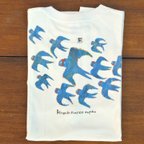 作品【送料無料】 Tシャツ（つばめ背面プリント）受注生産