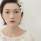 作品【1番人気】wedding head bijou accessory／ウエディング／ヘアアクセサリー／ヘアドレス／ヘッドアクセサリー／ヘッドドレス／髪飾り／ウエディング小物