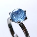 作品氷石glass ring ~clear blue~