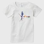 作品[SALE！]ツバメの子育てTシャツ（白）レディース