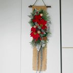 作品クリスマスタペストリー、クリスマス壁掛け、ドア飾り, クリスマススワッグ