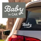 作品【Baby in CAR】オリジナルデザイン カーステッカー 白（マットホワイト）車ステッカー*1